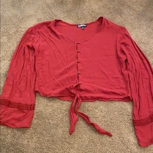Freshman Cropped Long Sleeve Blouse